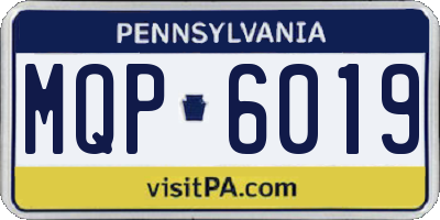 PA license plate MQP6019
