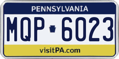 PA license plate MQP6023