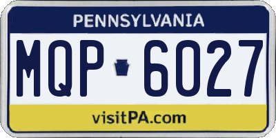 PA license plate MQP6027