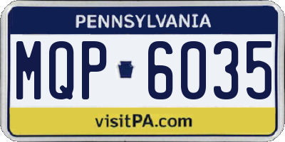 PA license plate MQP6035
