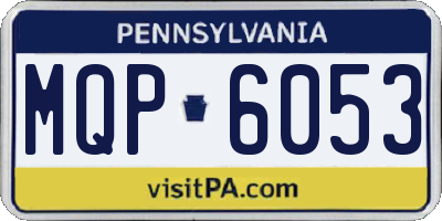 PA license plate MQP6053