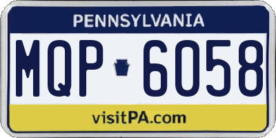 PA license plate MQP6058