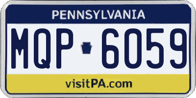 PA license plate MQP6059