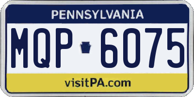PA license plate MQP6075