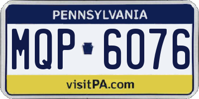 PA license plate MQP6076