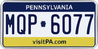 PA license plate MQP6077