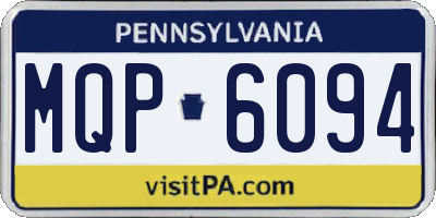 PA license plate MQP6094