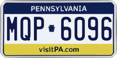PA license plate MQP6096