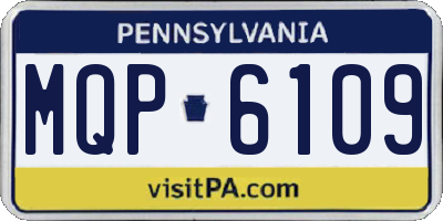 PA license plate MQP6109