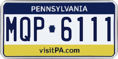 PA license plate MQP6111