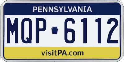 PA license plate MQP6112