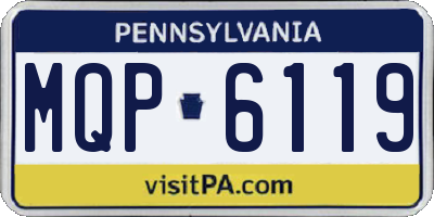 PA license plate MQP6119