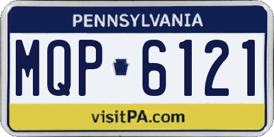 PA license plate MQP6121