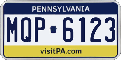 PA license plate MQP6123