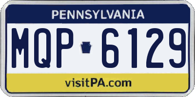 PA license plate MQP6129