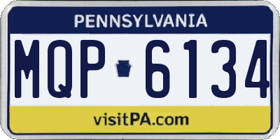 PA license plate MQP6134