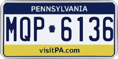 PA license plate MQP6136