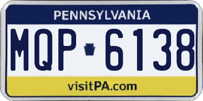 PA license plate MQP6138