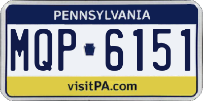 PA license plate MQP6151