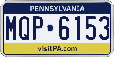 PA license plate MQP6153
