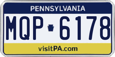 PA license plate MQP6178