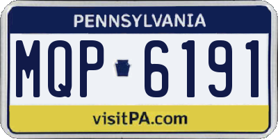 PA license plate MQP6191