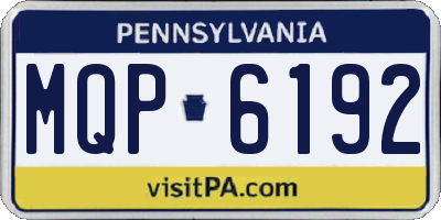 PA license plate MQP6192