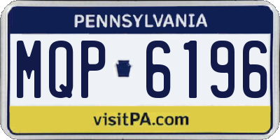 PA license plate MQP6196
