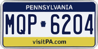 PA license plate MQP6204