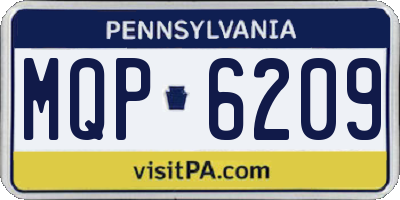 PA license plate MQP6209