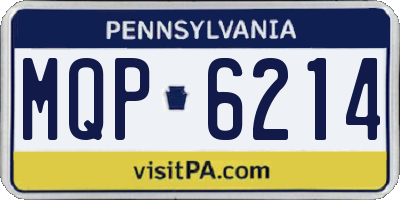 PA license plate MQP6214
