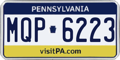 PA license plate MQP6223