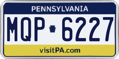 PA license plate MQP6227