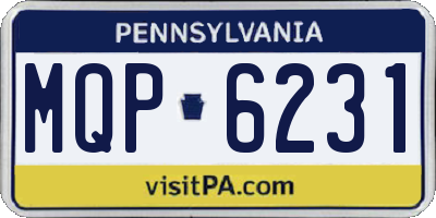 PA license plate MQP6231