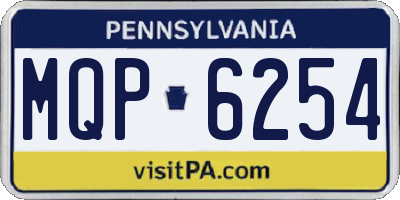 PA license plate MQP6254