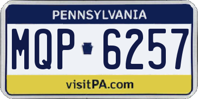 PA license plate MQP6257