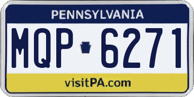 PA license plate MQP6271