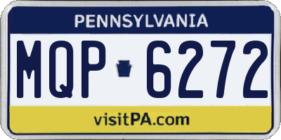 PA license plate MQP6272