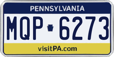 PA license plate MQP6273