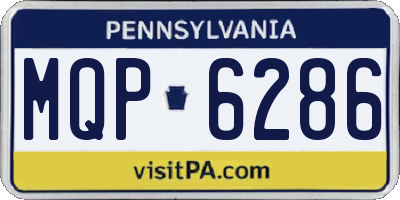 PA license plate MQP6286