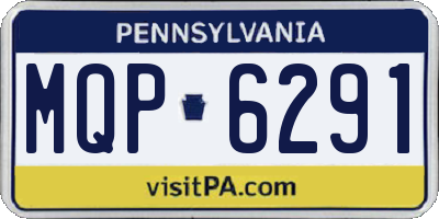 PA license plate MQP6291