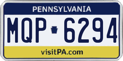 PA license plate MQP6294