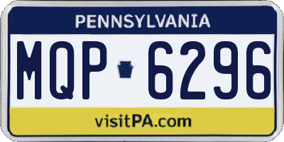 PA license plate MQP6296