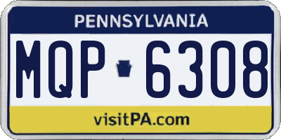 PA license plate MQP6308