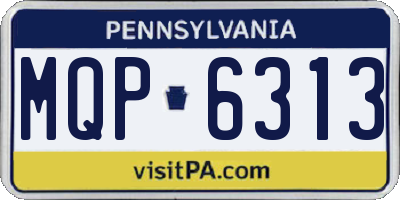 PA license plate MQP6313