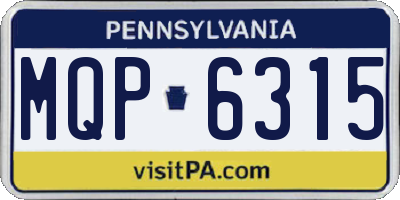 PA license plate MQP6315