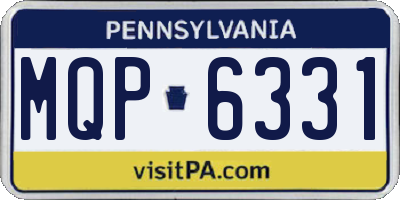 PA license plate MQP6331