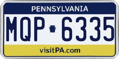 PA license plate MQP6335