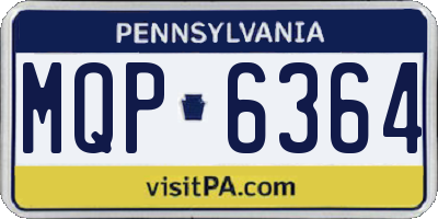 PA license plate MQP6364