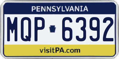 PA license plate MQP6392